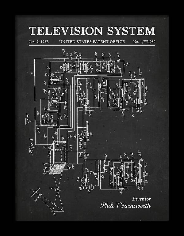 Television System Chalkboard Patent Us1773980a