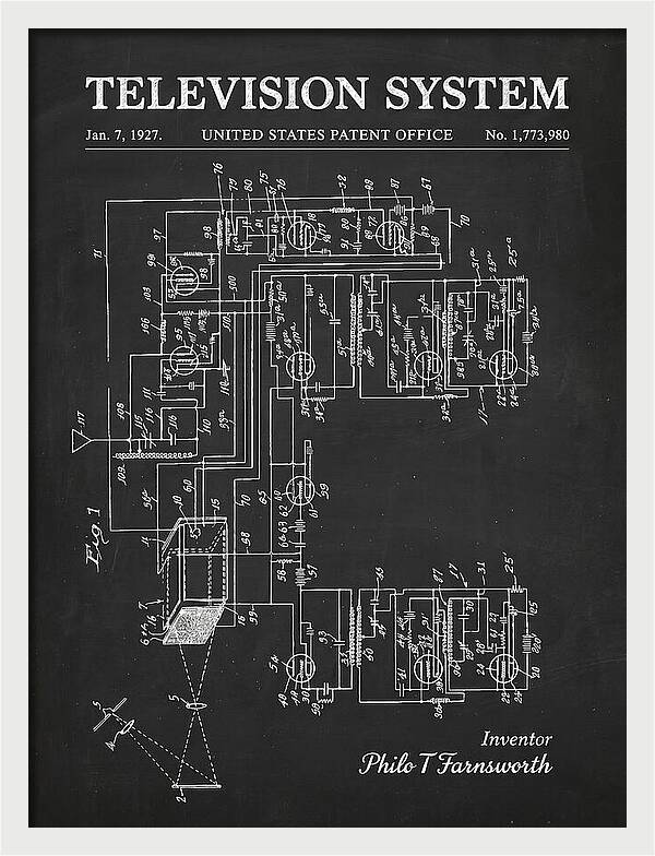 Television System Chalkboard Patent Us1773980a