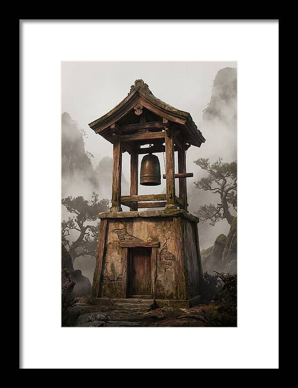 Temple Bell Tower At Misty Mountain