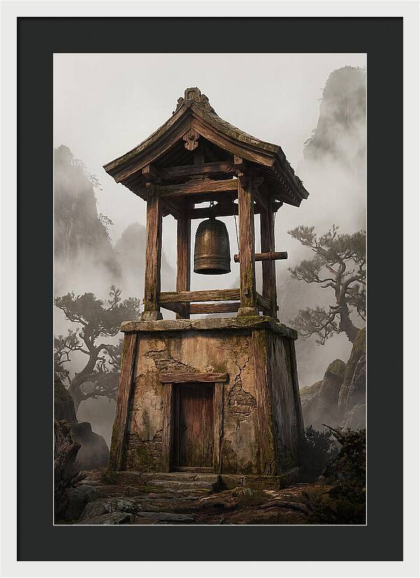 Temple Bell Tower At Misty Mountain