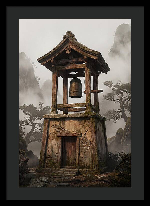Temple Bell Tower At Misty Mountain