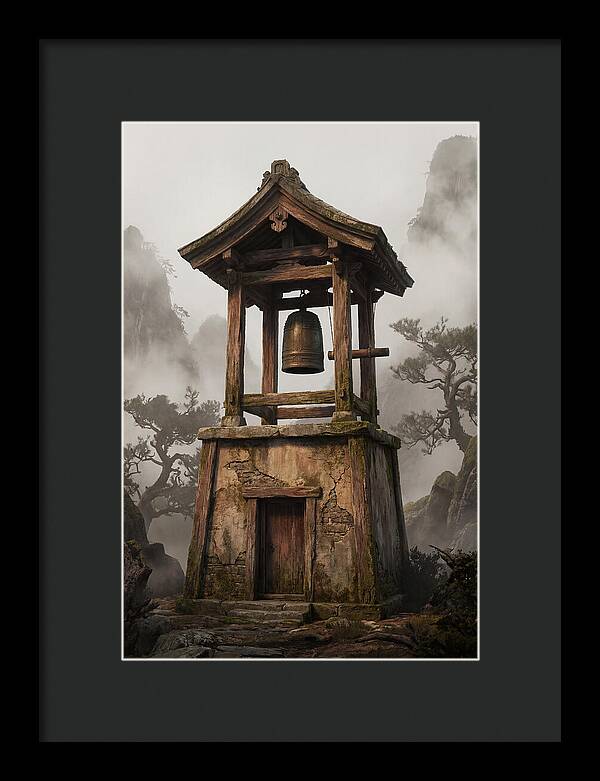 Temple Bell Tower At Misty Mountain