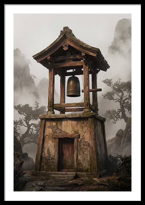 Temple Bell Tower At Misty Mountain