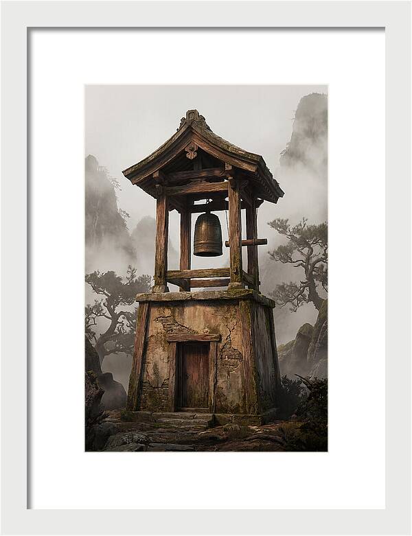 Temple Bell Tower At Misty Mountain