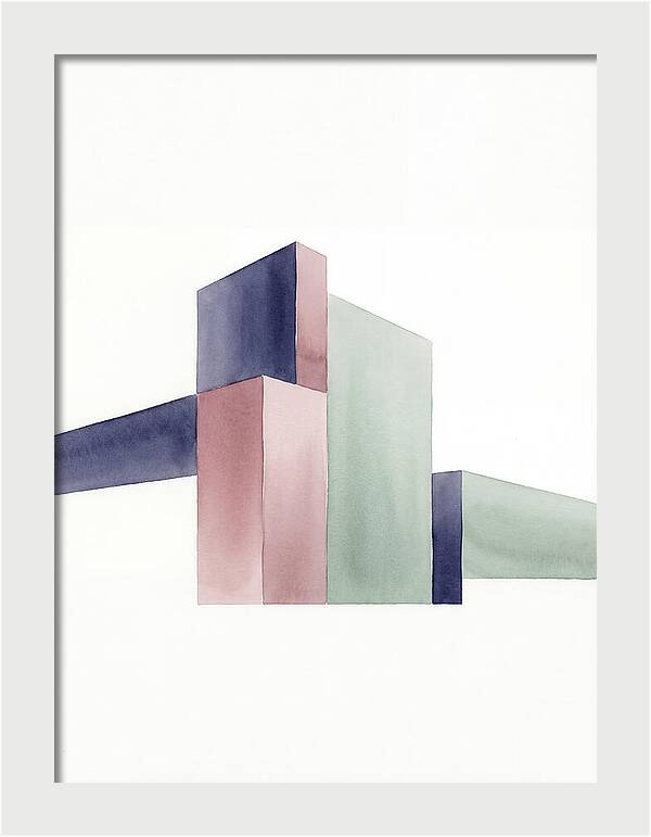Temple Geometry In Watercolor