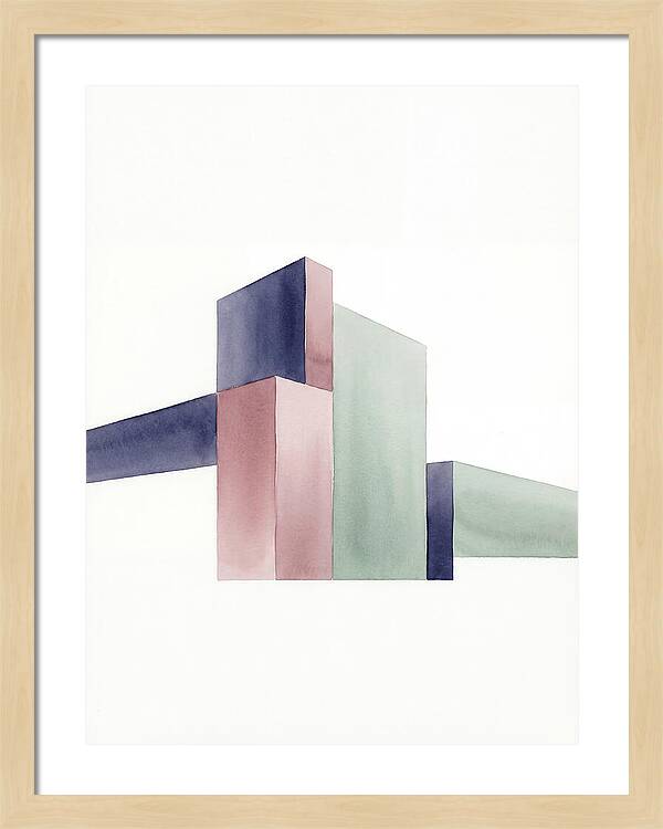 Temple Geometry In Watercolor