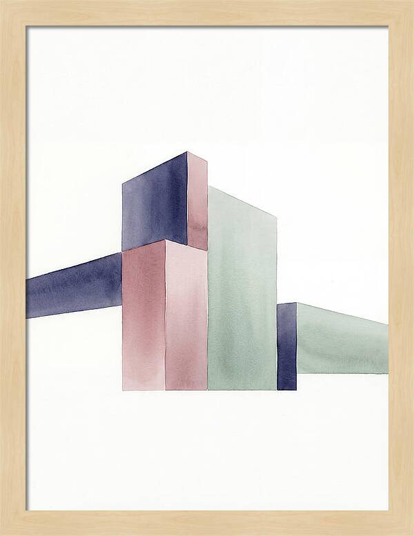 Temple Geometry In Watercolor