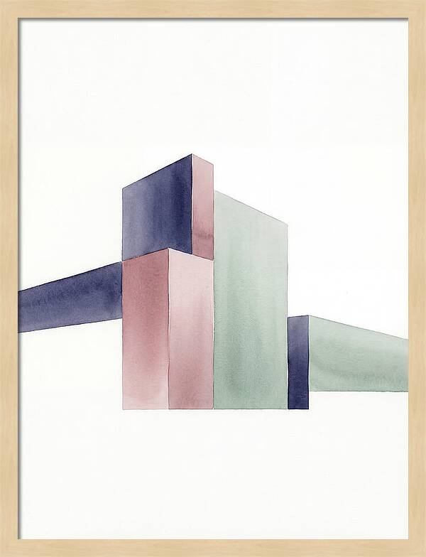 Temple Geometry In Watercolor