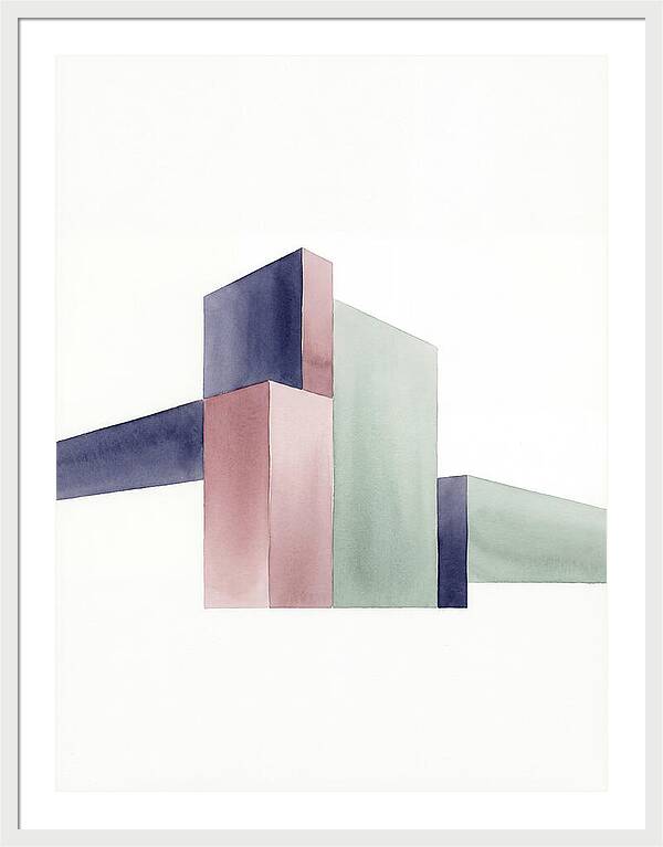 Temple Geometry In Watercolor