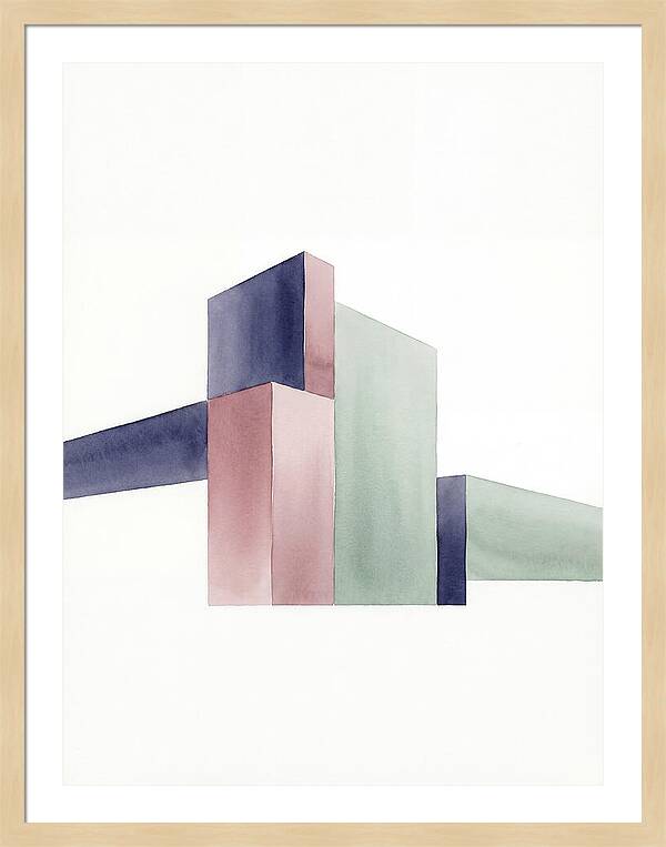 Temple Geometry In Watercolor