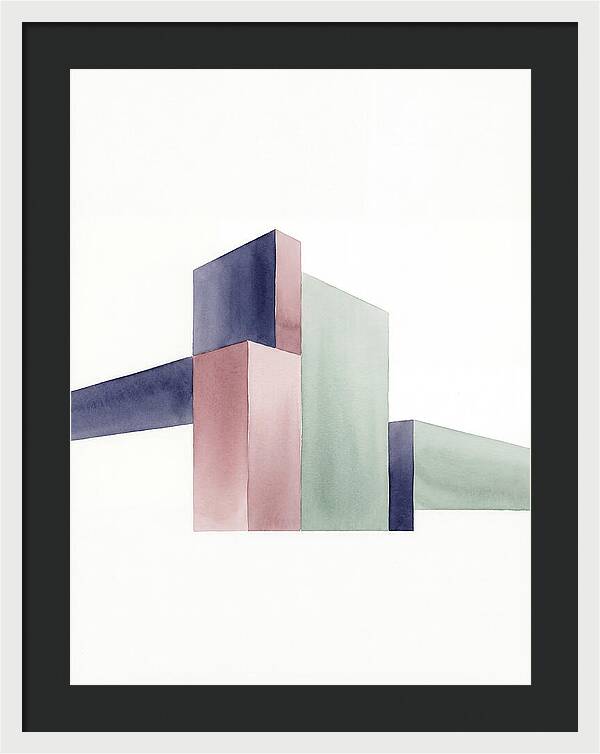 Temple Geometry In Watercolor