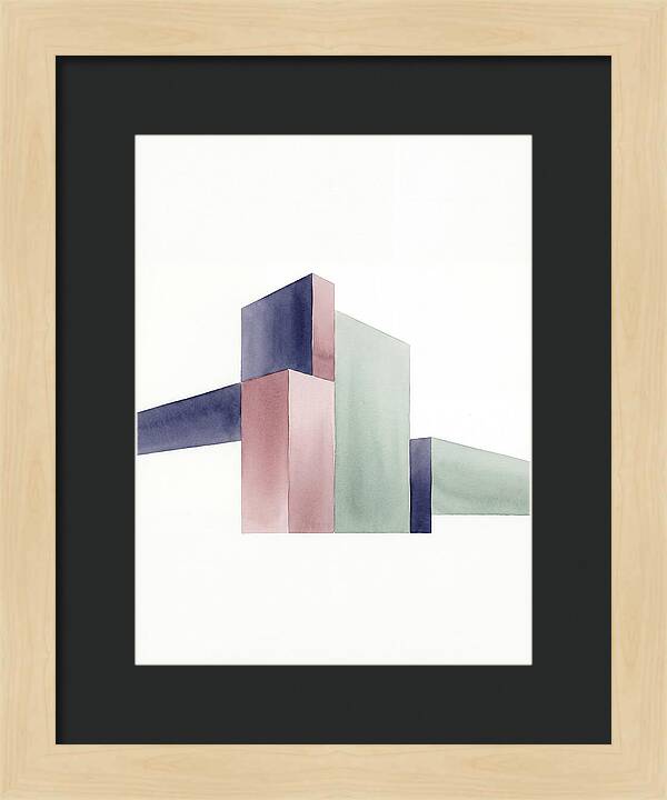 Temple Geometry In Watercolor