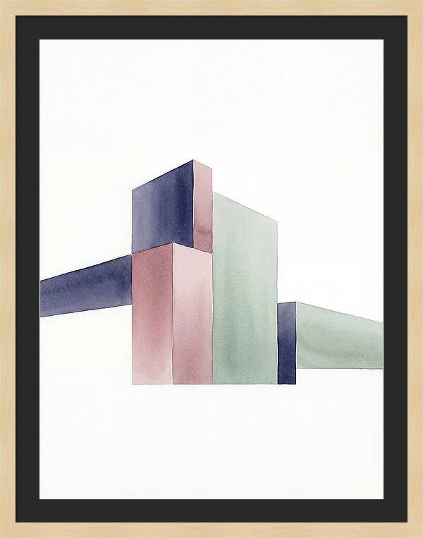 Temple Geometry In Watercolor