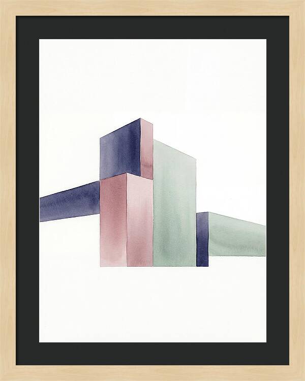 Temple Geometry In Watercolor