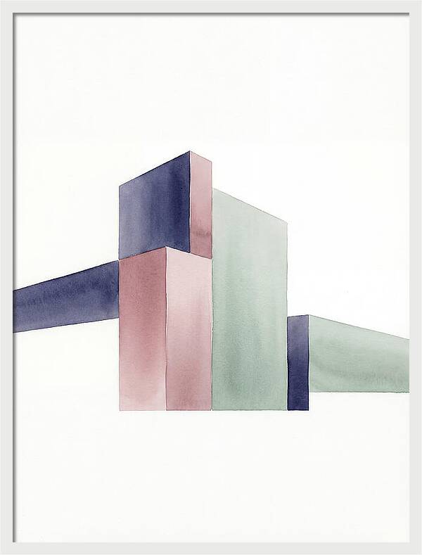 Temple Geometry In Watercolor