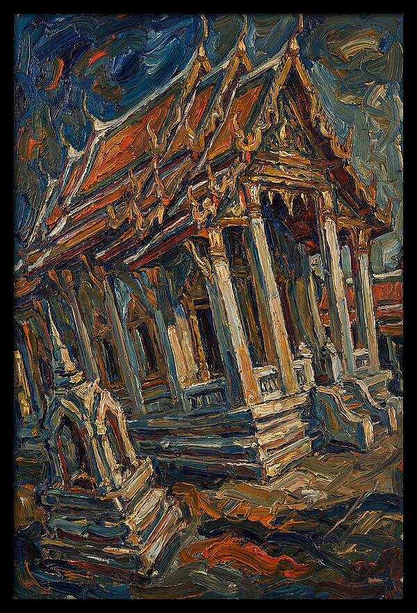 Temple In Expressionist Style