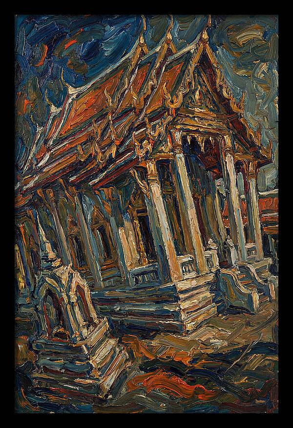 Temple In Expressionist Style