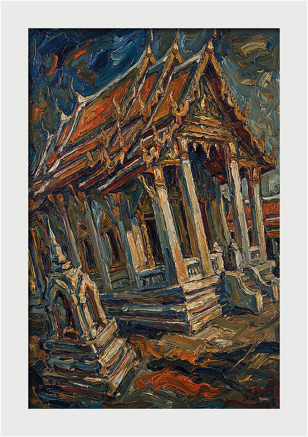 Temple In Expressionist Style