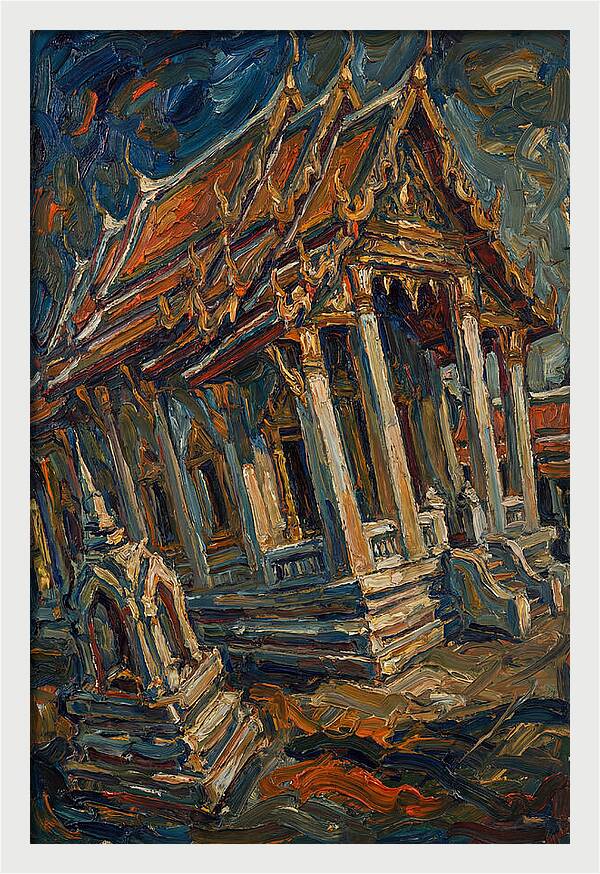 Temple In Expressionist Style