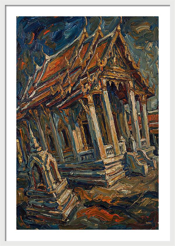 Temple In Expressionist Style