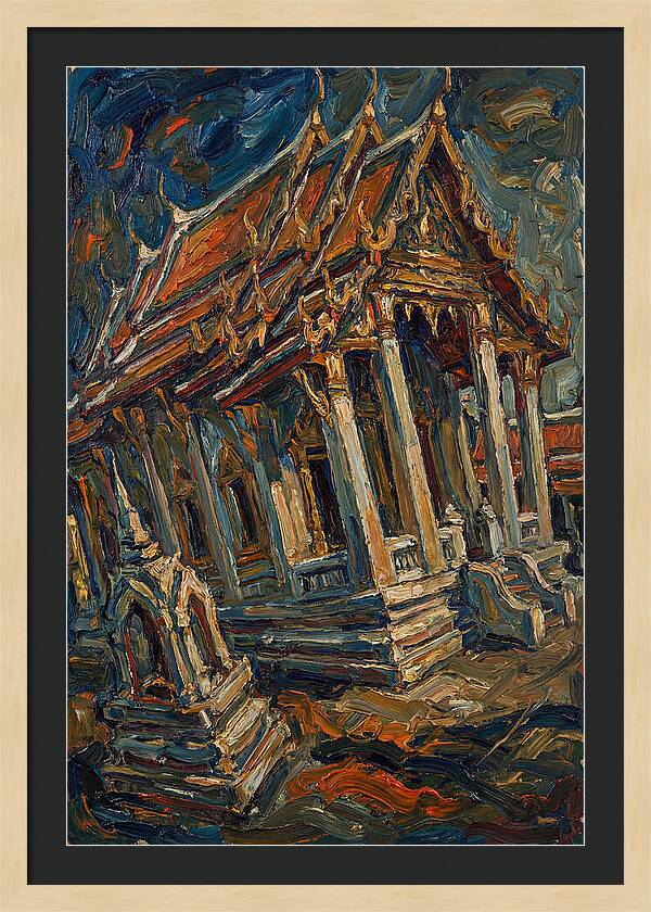 Temple In Expressionist Style