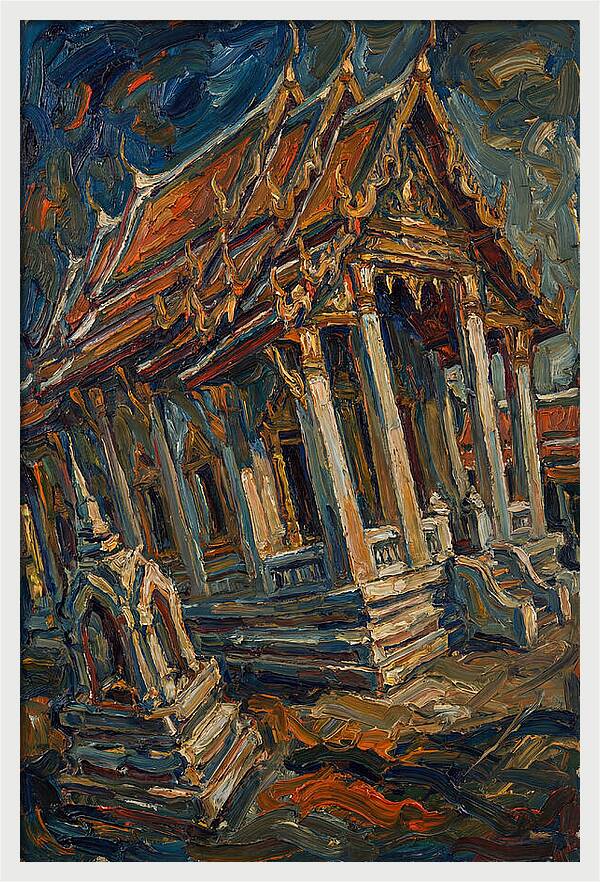 Temple In Expressionist Style