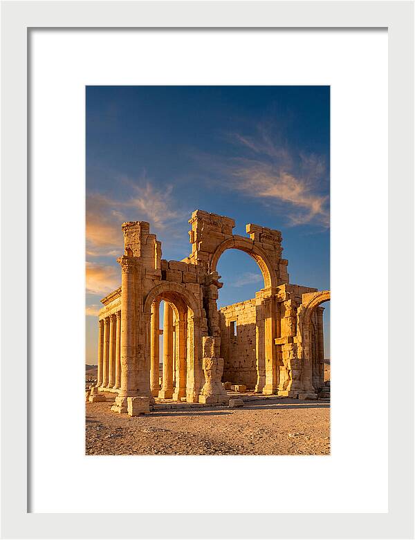 Temple Of Bel Ruins At Golden Hour