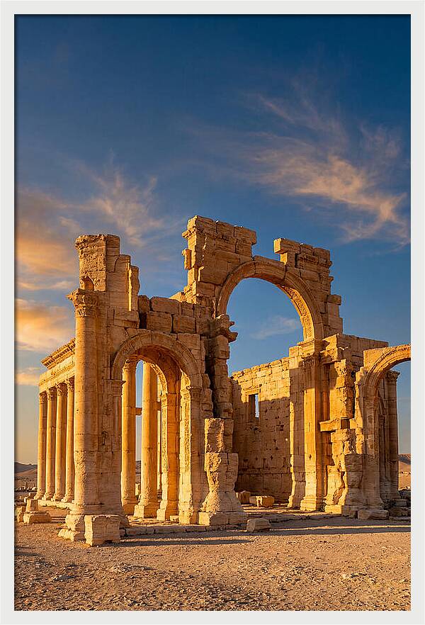 Temple Of Bel Ruins At Golden Hour