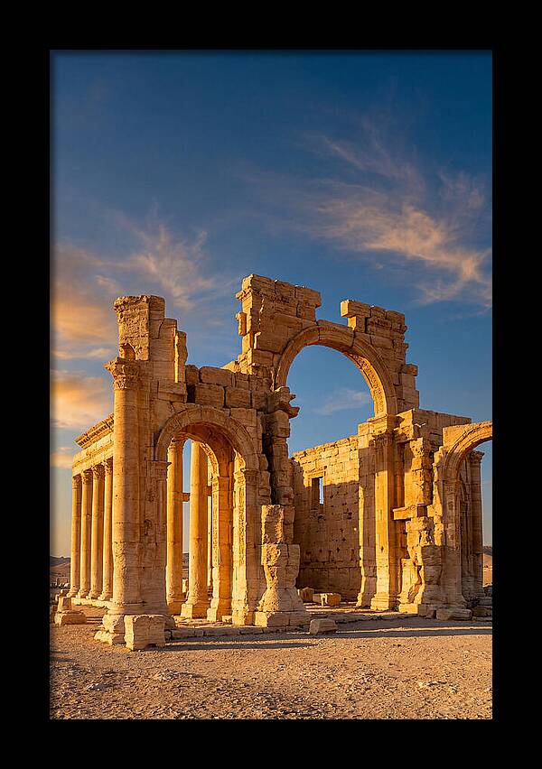 Temple Of Bel Ruins At Golden Hour