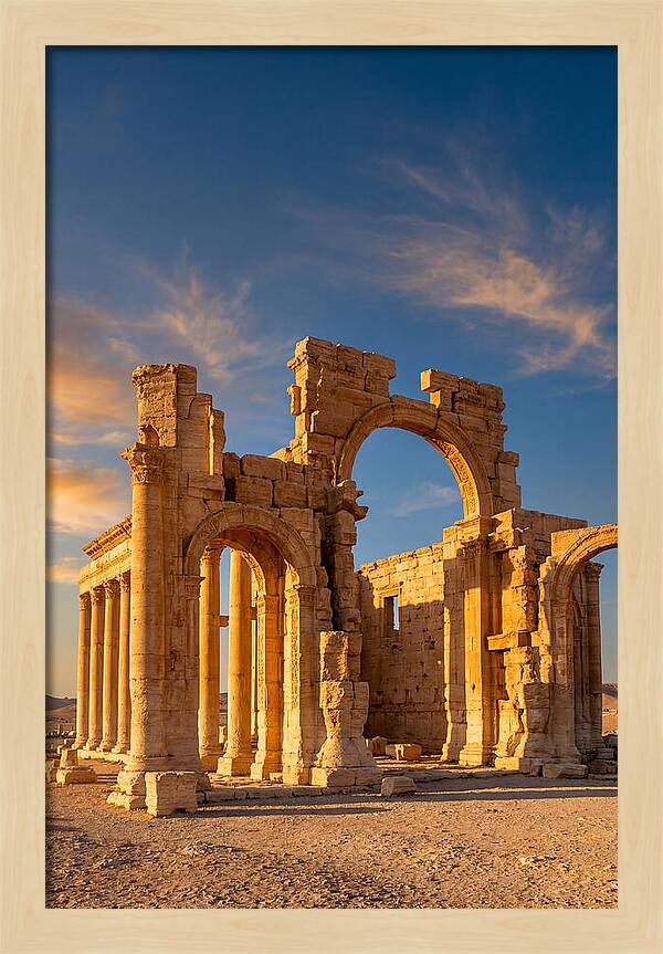 Temple Of Bel Ruins At Golden Hour