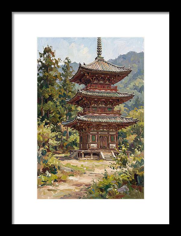 Temple Pagoda Amidst Nature