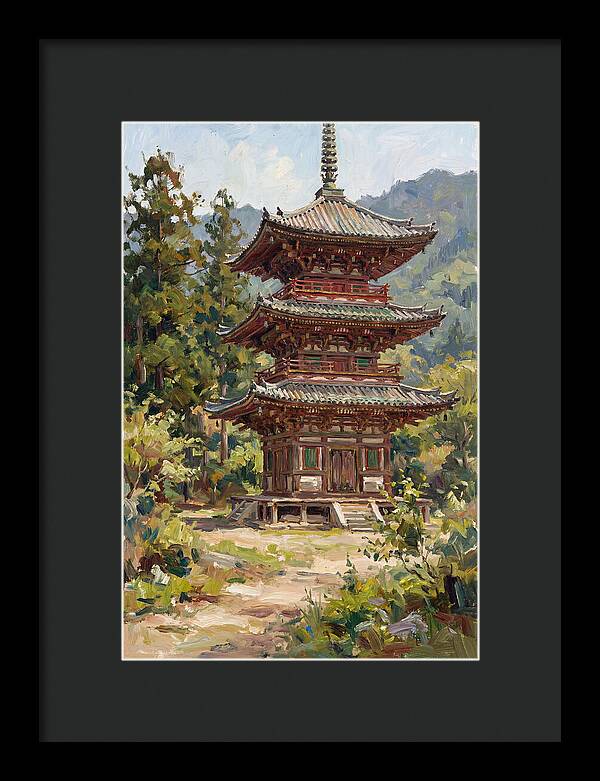 Temple Pagoda Amidst Nature