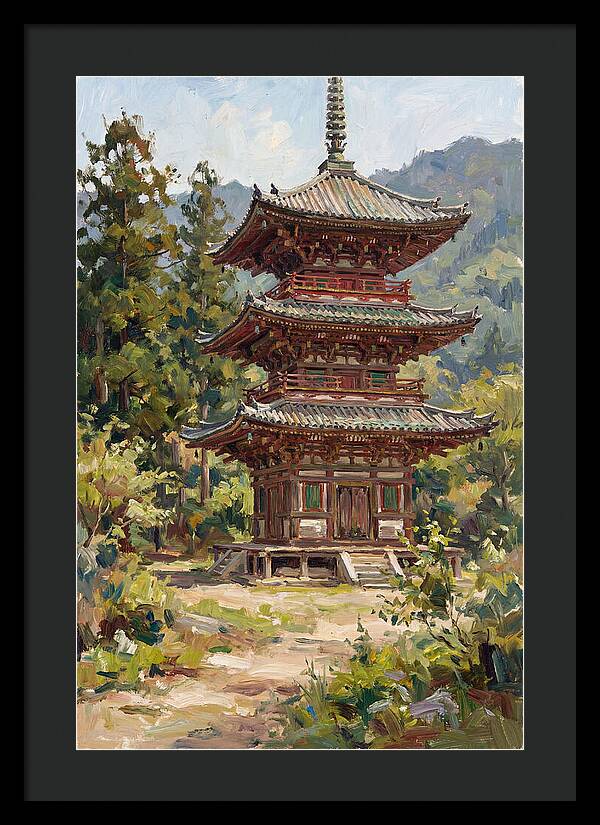 Temple Pagoda Amidst Nature