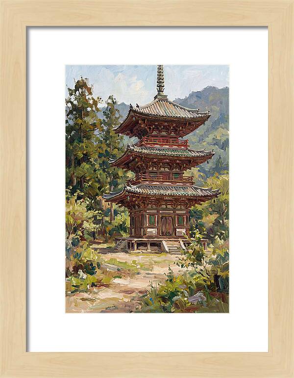 Temple Pagoda Amidst Nature