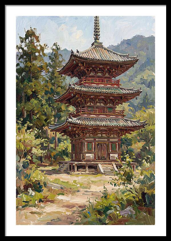 Temple Pagoda Amidst Nature