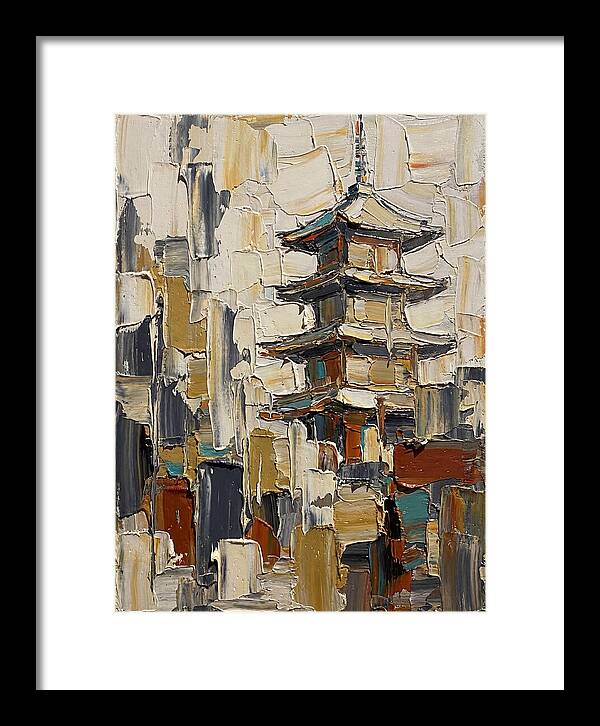 Temple Pagoda In Abstract Style