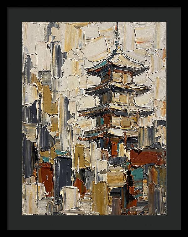 Temple Pagoda In Abstract Style