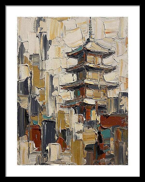 Temple Pagoda In Abstract Style