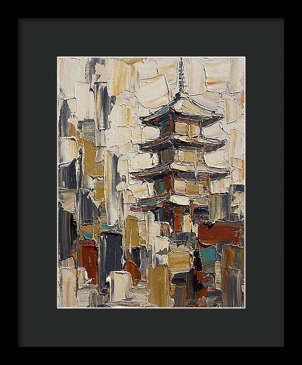 Temple Pagoda In Abstract Style