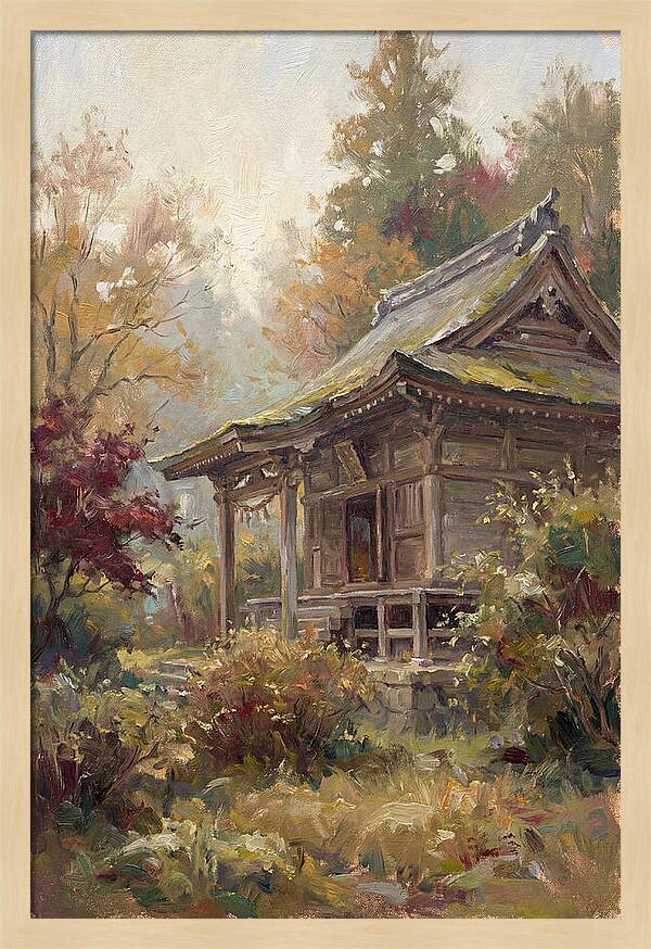 Temple Serenity In Autumn