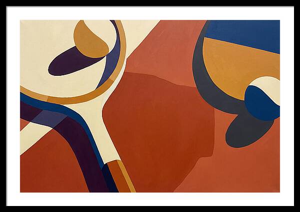 Tennis Racket And Balls Abstract