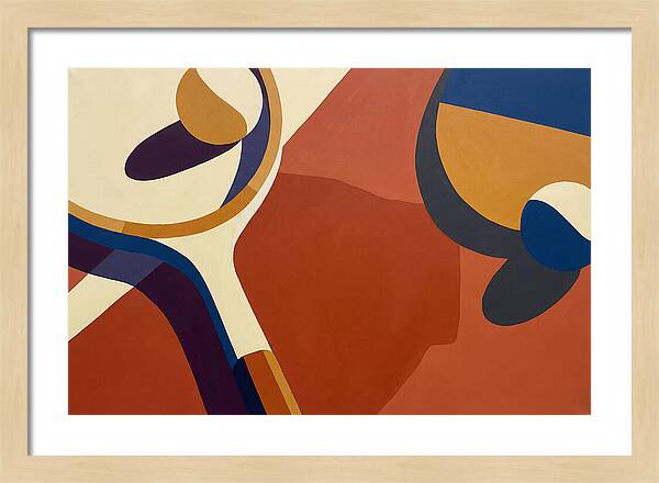 Tennis Racket And Balls Abstract