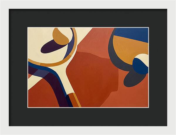 Tennis Racket And Balls Abstract