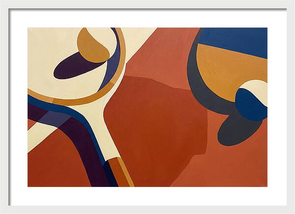 Tennis Racket And Balls Abstract