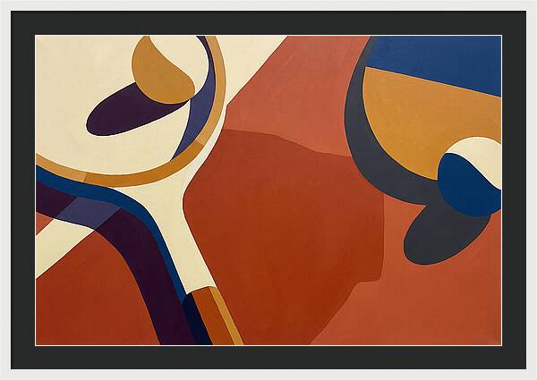 Tennis Racket And Balls Abstract