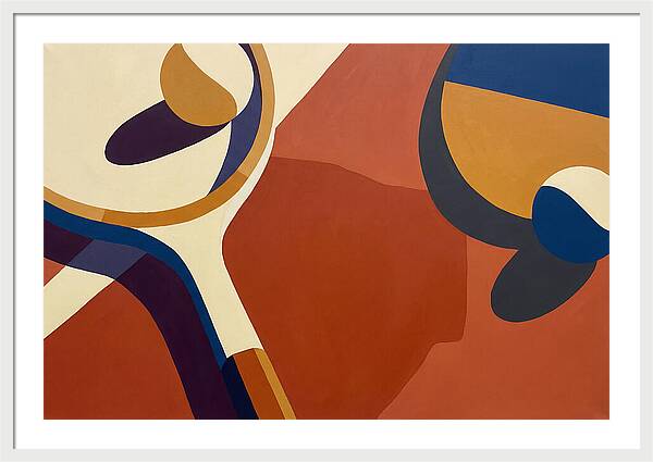 Tennis Racket And Balls Abstract