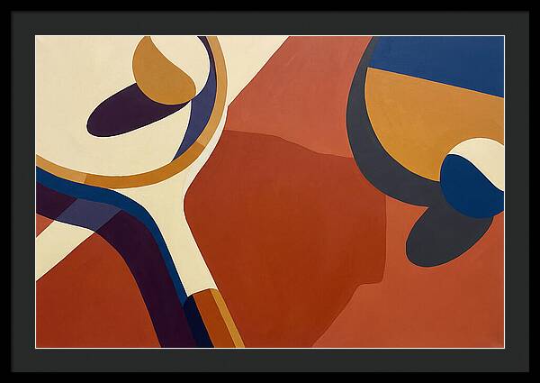 Tennis Racket And Balls Abstract