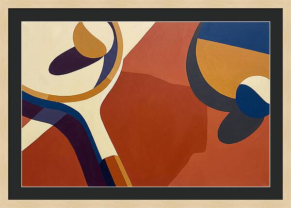 Tennis Racket And Balls Abstract