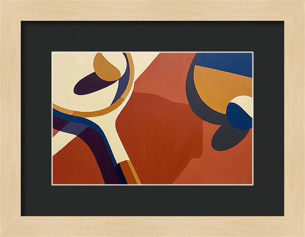 Tennis Racket And Balls Abstract