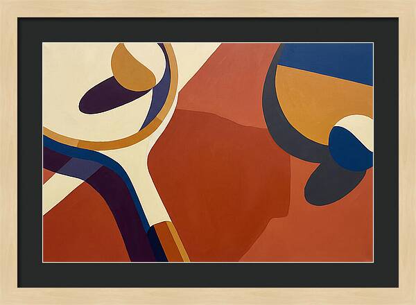 Tennis Racket And Balls Abstract